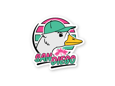 San Diego City Connect Travel Sticker - Padres Rally Goose goose padres rally san diego travel sticker