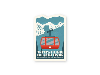 Whistler, Canada - Travel Sticker blackcomb british columbia canda ski mountain travel sticker whistler