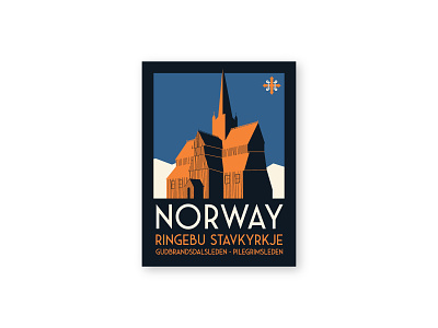 Norway Travel Sticker norway ringebu st olavs way stave church travel sticker