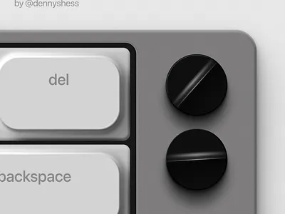 Figma Mockup of knob 1 keyboard 3d components figma keyboard mockup realistic ui