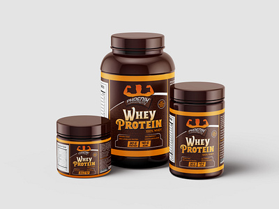 Whey Protein Packaging label design branding graphic design label design packagaing product packaging