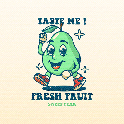 Pear Cartoon Characters animation cartoon cartoon fruit fresh fruit fruit cartoon fruit character fruit logo fruit mascot logo fruit mascot fruit pear pear cartoon pear logo pear mascot retro retro cartoon retro character retro mascot retro style