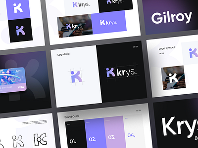 Krys - Brand Guidelines bank brand guidelines branding clean design digital bank finance logo logo design minimal typography visual identity