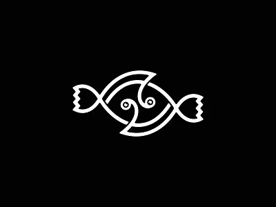 Candy & Fish brand design branding candy fish logo logo idea logocaptain studio logoground minimalist modern logo professional logo startup business