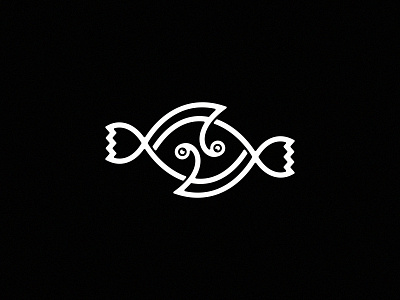 Candy & Fish brand design branding candy fish logo logo idea logocaptain studio logoground minimalist modern logo professional logo startup business