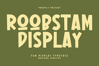 Roobstam Fun Display Font branding font fonts graphic design logo nostalgic