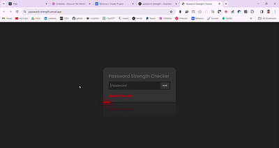 Password Strength Checker animation desgin figma frontend responsive swaminathanselvam swamithedev ui uidesign