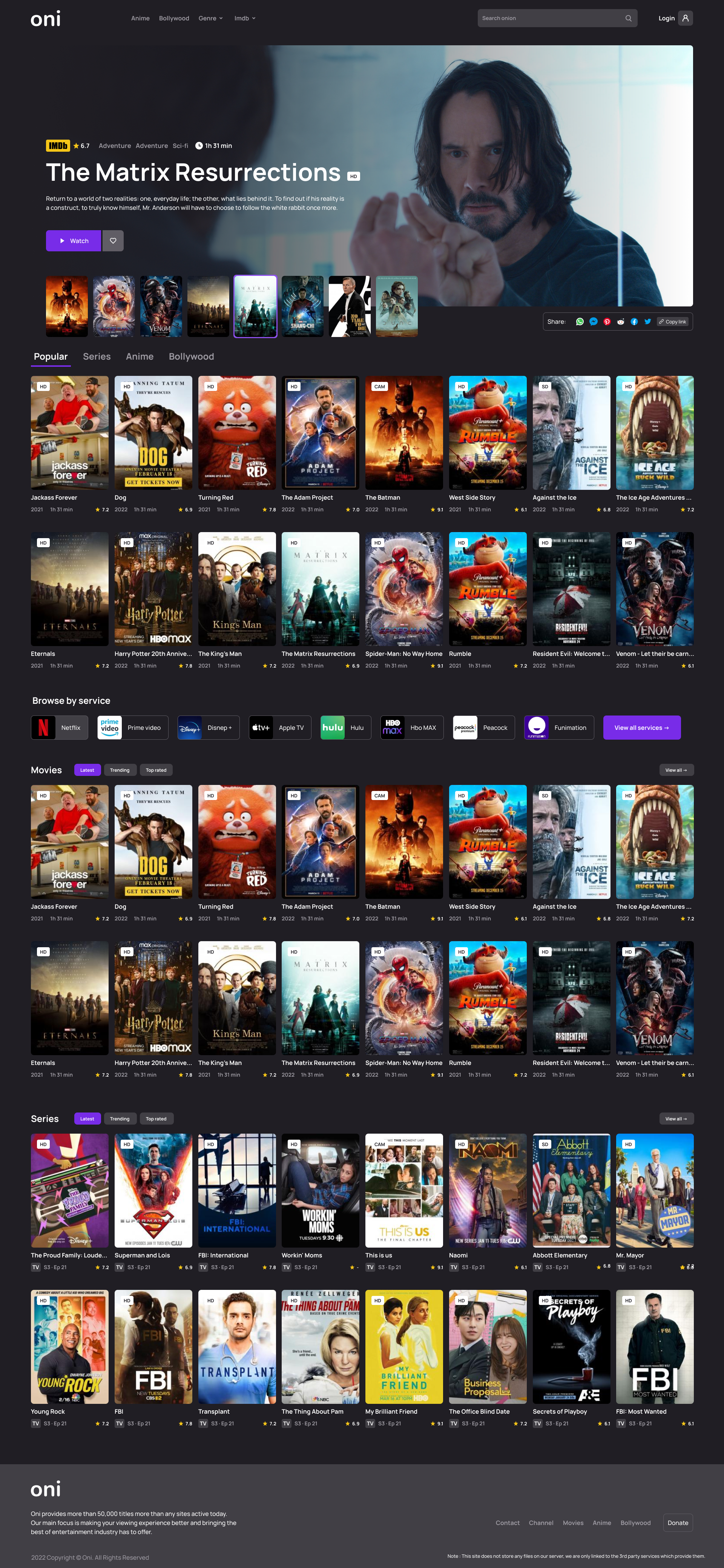UI for a Movie Streaming Website motion graphics ui ux