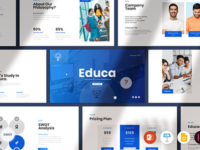 Educated Template brand design educa education logo marketing plan portfolio proposal template