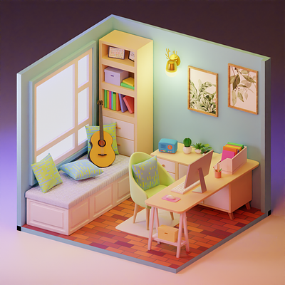 Browse thousands of 3D Room images for design inspiration | Dribbble