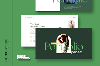 Portfolio PowerPoint Template brand client design folio logo marketing plan portfolio pptx proposal template templte work