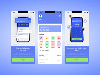 E-Wallet mobile ui ux