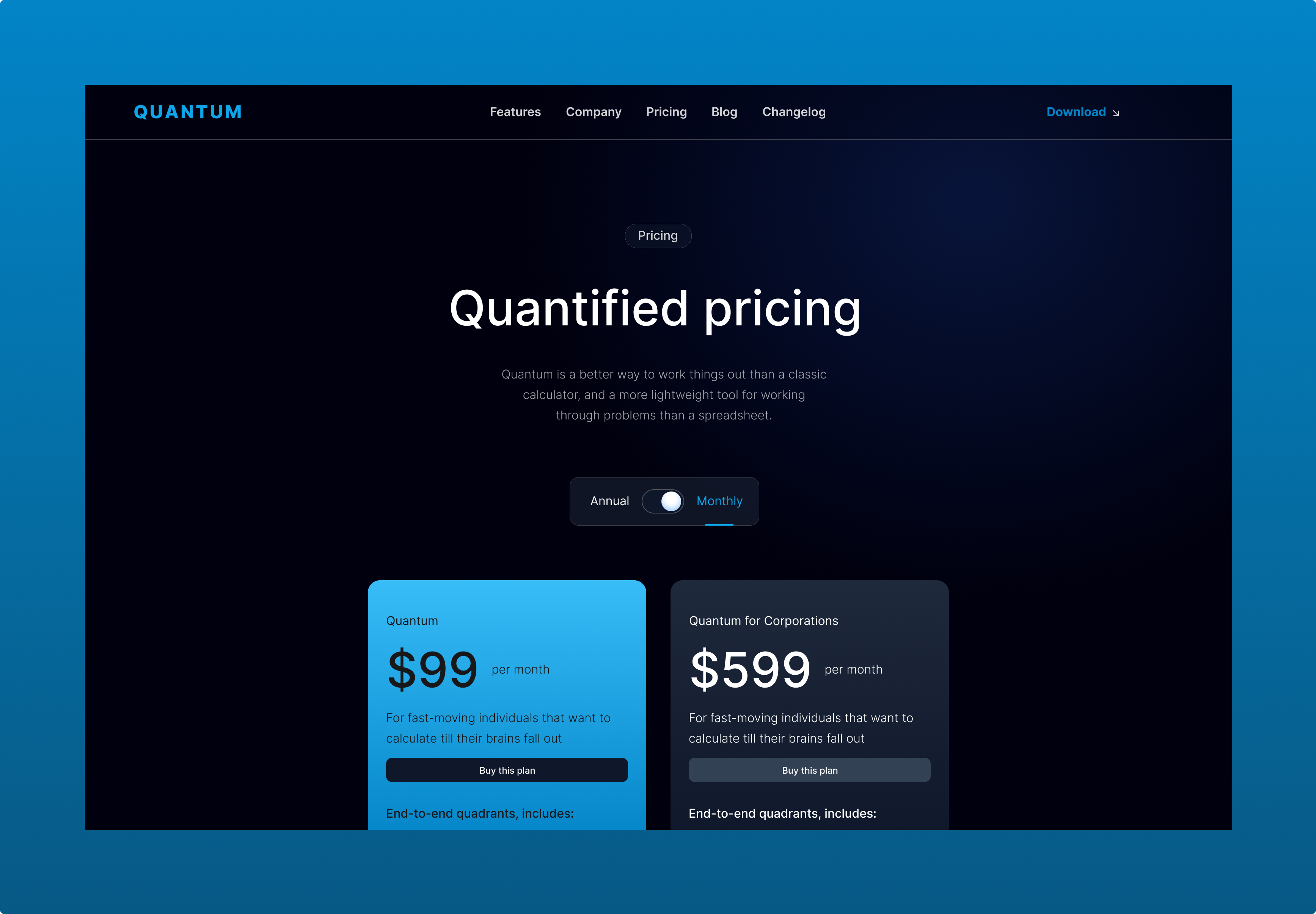 Quantum Redesign design figma figmadesign landing page ui uiux