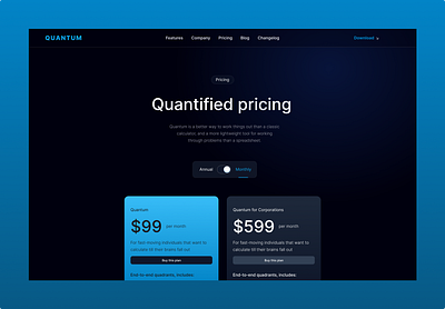 Quantum Redesign design figma figmadesign landing page ui uiux