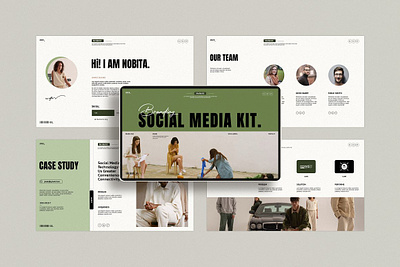 Social Media Kit Presentation brand kit logo marketing medis plan portfolio proposal social
