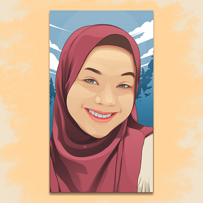 Vector Art Hijab Girl - SN art artwork design illustration vector vector art