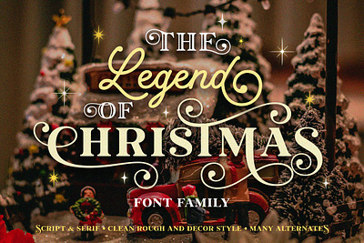 Legend of Christmas christmas christmas font display font display serif font family gift card holiday font logotype font merry christmas merry christmas text monoline script new year packaging santa santa claus typography font vintage christmas vintage type