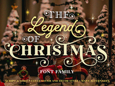 Legend of Christmas christmas christmas font display font display serif font family gift card holiday font logotype font merry christmas merry christmas text monoline script new year packaging santa santa claus typography font vintage christmas vintage type