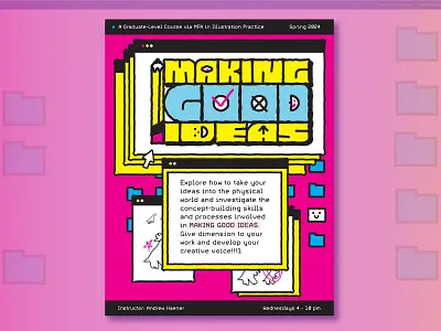 Class Poster computer cut design fun haener handlettering illustration pink poster type vintage