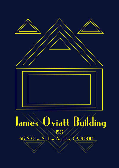 Posters for John Oviatt Building artdeco building design graphic design johnoviatt typography
