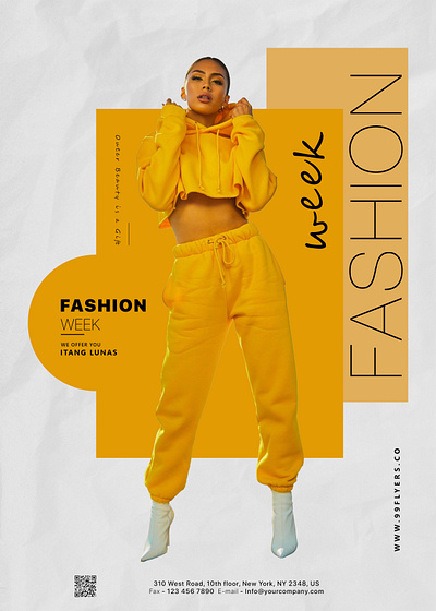 Fashion Poster Design adobe fashion graphic design model photoshop poster poster design yellow