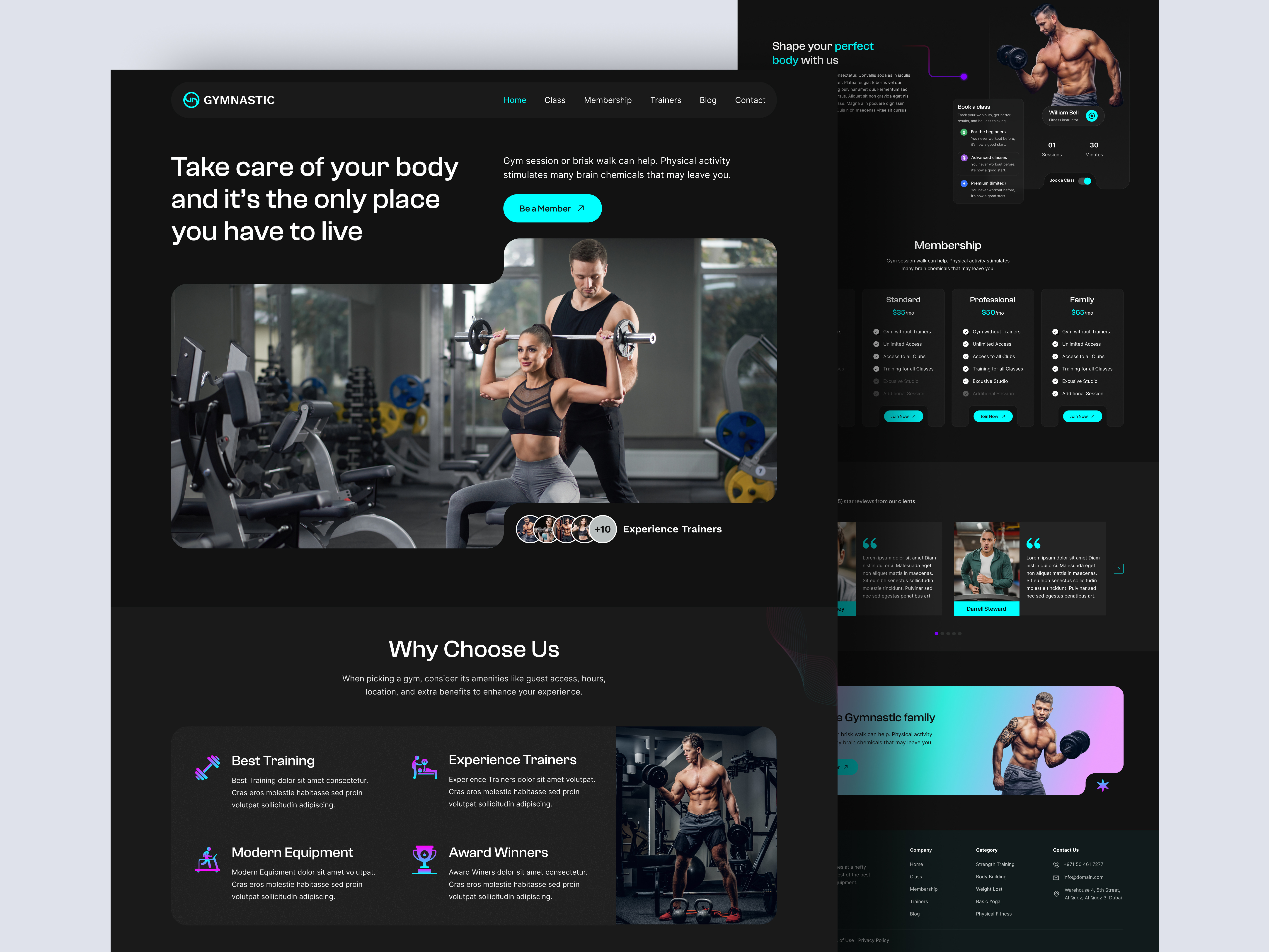 Gym Landing Page crossfit exercise gym health home home page homepage landing landing page landingpage site sport uxui web design web page web site webdesign webpage website workout