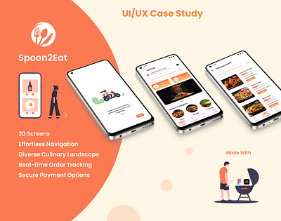 Food Delivery App UI/UX Design branding food delivery mobile app graphic design online delivery ui uiux case study uiux design ux