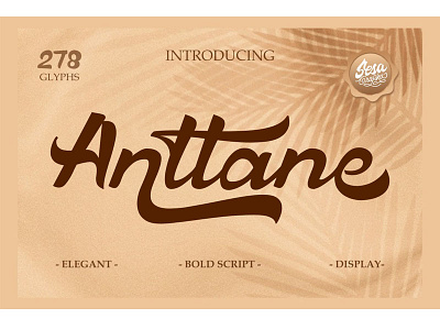 Anttane Script Font creative font graphic design kigitype lettering logo script font typedesign typeface typography