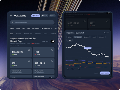 Finance - Dashboard - Material You Design System crypto dashboard dashboard data table design system figma material finance finance dashboard material material 3 material design 3 material design system material you material you design ui kit