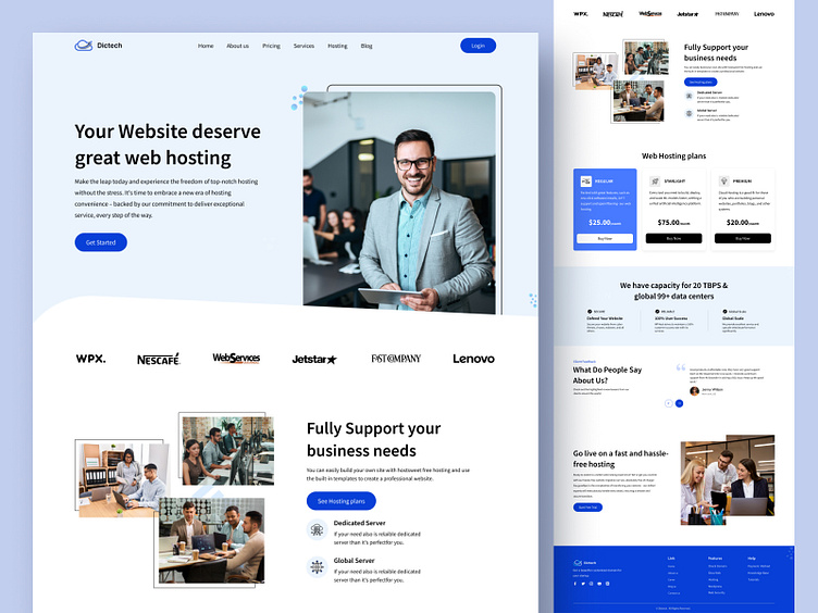 Web Hosting Website Design👨‍🎤💼 By Get Website On Dribbble