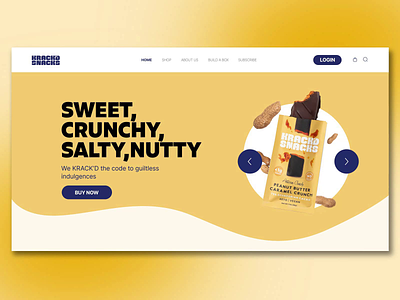 Website Design for Krackd Snacks brand branding chocolate design digital digital art ecommerce food graphic design identity branding modern ui ui design ui ux ux ux design web web design website website design