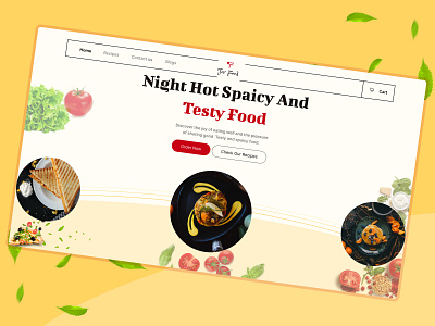 Testy Food web hero section appdesign bann e commerce graphic design inspiration rejwanrejuuix ui web web development web hero
