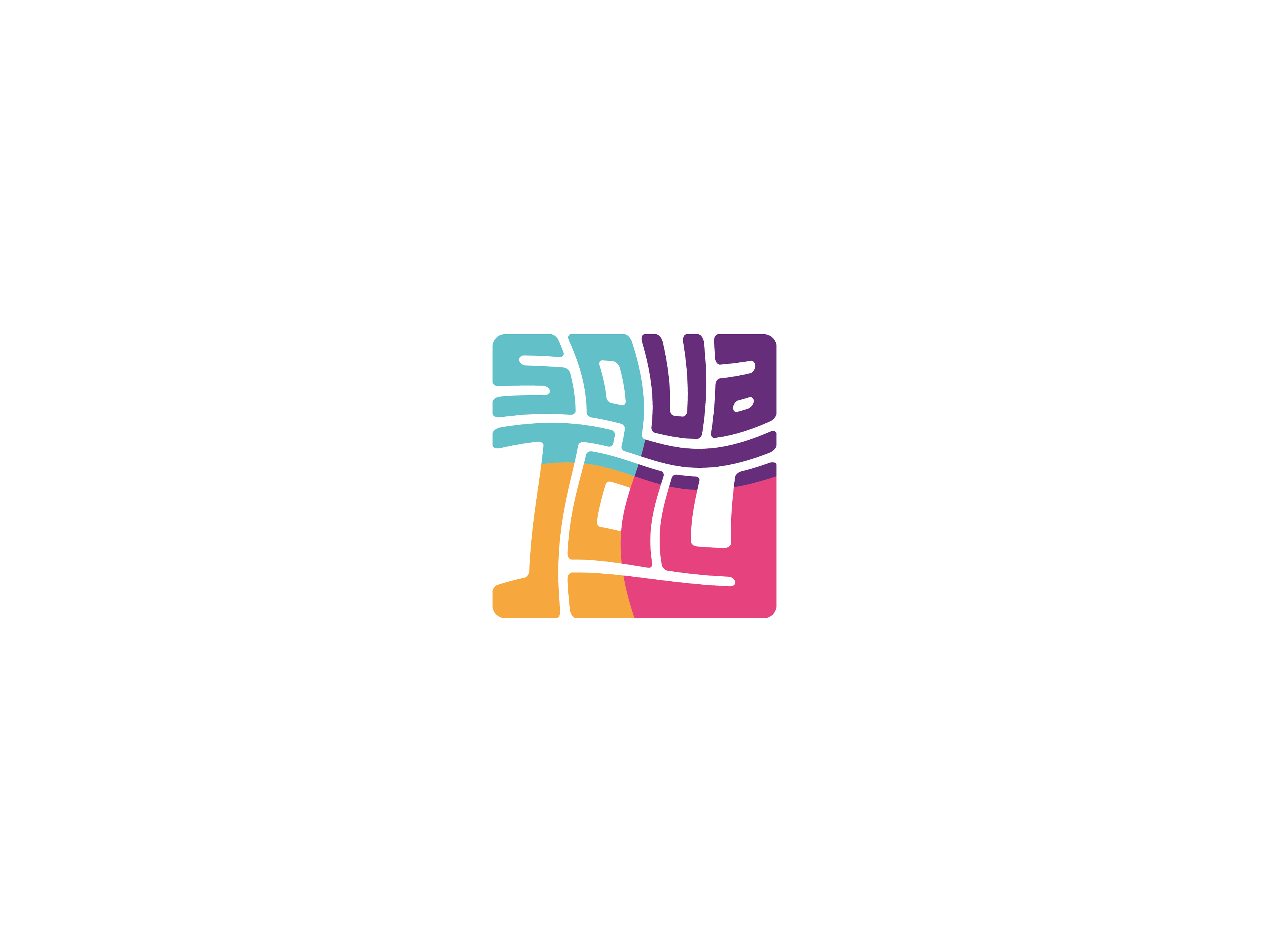 Squajoy Logo branding colorful complementary joy joyful logo modern square tasty trademark twist wordmark