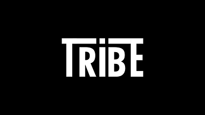 Tribe Logo black bold branding human logo modern tribe wordmark