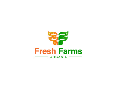 Fresh Farms Organic Logo brand identity branding business logo creative logo farming logo food branding food logo letter logos logo design logo designer marketing logo minimal minimalist logo modern logo organic logo tranding logo