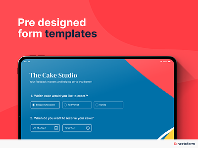 Pre designed form templates - neetoForm bigbinary forms neeto neetoform template ui visualdesign