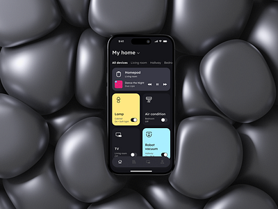 Smart Home mobile app UI design app design figma ui ux