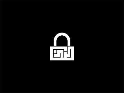 Sakhr Logo arabic black black and white branding elegant kufi kufic lock logo padlock premium sakhr stone white