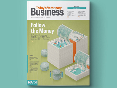 Cover for Today's Veterinary ambulatory animals business cover doctor dollars health illustration money pets