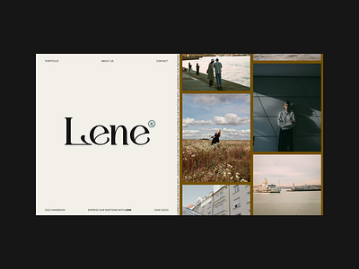 Minimalist Photographer Portfolio UI LENE design easy lene minimalistic photographer portfolio simple soft stylish ui uiux