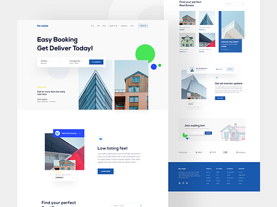 Real Estate Website design estate home landing page real ui ux website