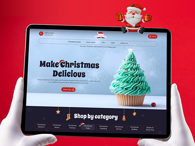 Jolly Jamboree:🎅Christmas Spirit in Every Culinary Creation🎁🍲 branding christmas design festive foodie gifts hero section holidayeats seasonseatings ui uidesign uiux ux web design webdesign webdesignmagic