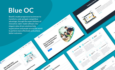 Business website - Blue OC graphic design ui