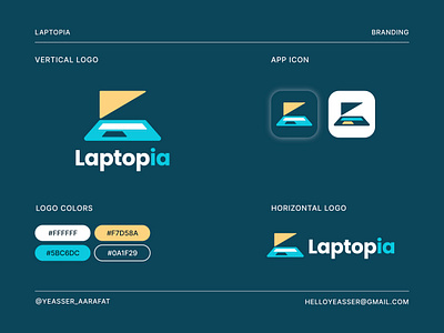 Laptop Logo Idea app icon apple branding business company concept design desktop illustration it shop laptop logo logo idea logos minimal modern store symbol tech technology