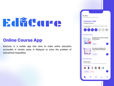 EduCare - Online Learning Platform mobileapp ui