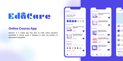 EduCare - Online Learning Platform mobileapp ui