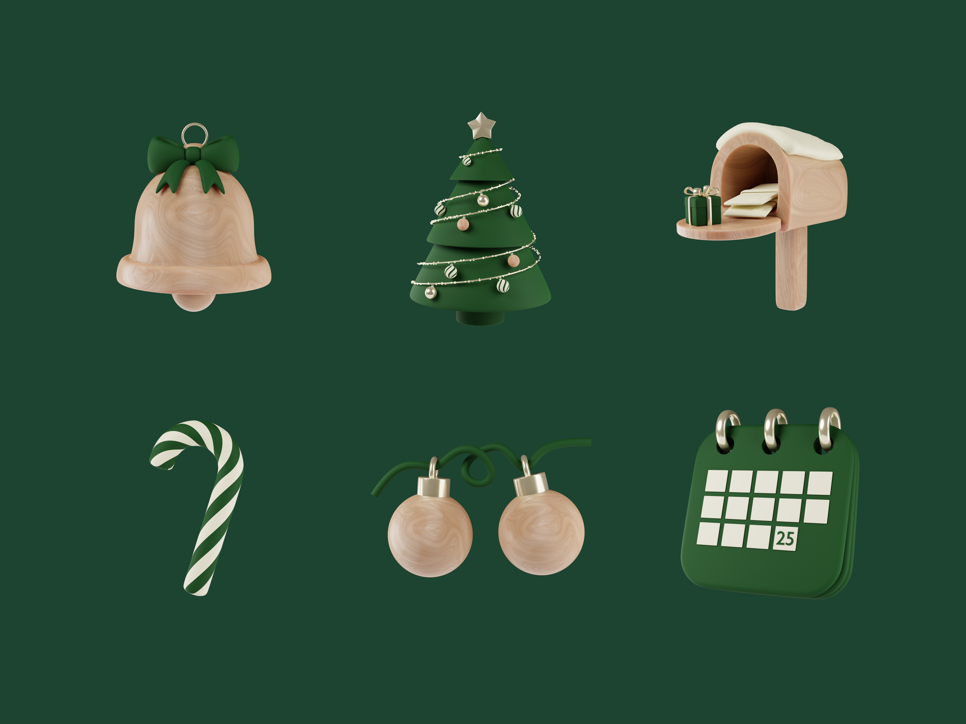 Christmas Icons 3D 3d 3d art 3d blender 3d design 3d icon 3d modeling 3d pack app blender branding christmas concept cycles design graphic design illustration mobile motion graphics ui vector