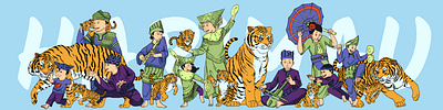 International Tiger Day 2023 animals cartoon conservation culture illustration poster art tiger wildlife