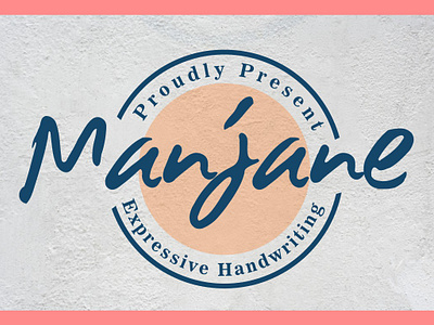 Manjane Font branding calligraphy expressive font food freehand graphic design handdrawing handwriting handwritten lettering logo logotype luxury poster potograph retro script signature vintage