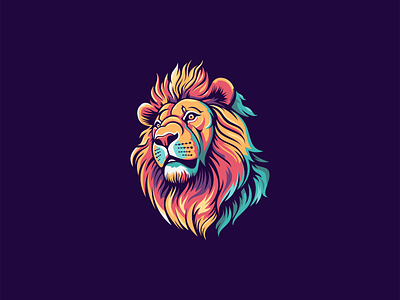 Lion Design animal branding character colors complex curves design emblem feline illustration king lion logo majestic mark nature original sports unique vector